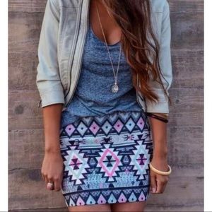 Material Girl Patterned Pencil Skirt